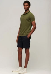 Poloshirt CLASSIC PIQUE POLO , Herren, Gr. M, grn (thrift olive marl), Single Jersey, Obermaterial: 100% Baumwolle, meliert, bestickt, modisch, slim fit, Rundhals, Kurzarm, Shirts