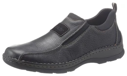 Slipper , Herren, Gr. 44, schwarz, Leder, unifarben, sportlich, Schuhe, mit Stretcheinstze