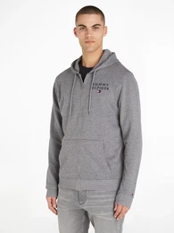 Hoodie FZ HOODIE HWK , Herren, Gr. S (48), grau (grau mel), Sweatware, Obermaterial: 50% Baumwolle, 50% Polyester, UNDERWEAR, meliert, casual, bequem hftbedeckend, Langarm eingesetzt Rippbndchen, Sweatshirts, mit Logoau
