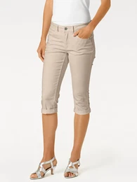 3/4-Hose Gr. 34, Normalgren, beige (sand) Damen Hosen