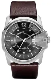 Quarzuhr MASTER CHIEF, DZ1206 , braun (dunkelbraun), Armbanduhren, Herren, Armbanduhr, Herrenuhr, Datum, Lederarmband