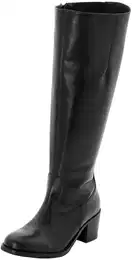Weitschaftstiefel Groe Gren Gr. 41, XXL-Schaft, schwarz Damen Schuhe aus Echtleder, mit Stretch-Einsatz