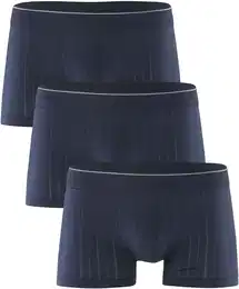 Boxershorts Pure & Style , Herren, Gr. M (50), blau (indigo mood), Single Jersey, Obermaterial: 94% Baumwolle, 6% Elasthan, unifarben, normal, Unterhosen, im attraktiven 3er-Pack