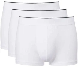 Boxershorts Pure & Style , Herren, Gr. M (50), wei, Single Jersey, Obermaterial: 94% Baumwolle, 6% Elasthan, unifarben, normal, Unterhosen, im attraktiven 3er-Pack
