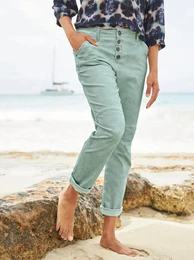 Boyfriend-Jeans Gr. 48, Normalgren, grn (kalkmint) Damen Jeans