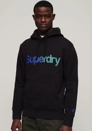 Kapuzensweatshirt CORE LOGO LOOSE HOOD , Herren, Gr. M, schwarz, Sweatware, Obermaterial: 100% Baumwolle, unifarben, modisch, relaxed fit, Langarm, Sweatshirts