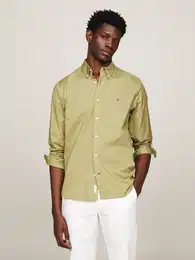 Langarmhemd FLEX POPLIN RF SHIRT , Herren, Gr. XXXL, N-Gr, grn (faded olive), Web, Obermaterial: 100% Baumwolle, Basic, normal hftbedeckend, Langarm eingesetzt 2-Knopf-Manschette mit Knpfen, Hemden, mit Labelschild in