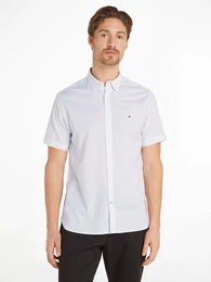 Kurzarmhemd NATURAL SOFT MINI PRT SHIRT , Herren, Gr. XXL, N-Gr, wei (th optic wei, multi), Web, Obermaterial: 100% Baumwolle, casual, Kurzarm, Hemden