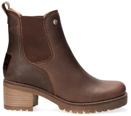 Winterstiefelette Pia Gr. 41, braun (dunkelbraun) Damen Schuhe Chelseaboots Stiefelette Schlupfboots mit Stretcheinstze an beiden Seiten