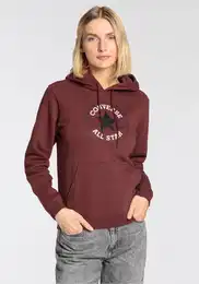 Kapuzensweatshirt STANDARD FIT CENTER FRONT LARGE CHUCK , Herren, Gr. XXXL, rot (cherry daze), Obermaterial: 80% Baumwolle, 20% Polyester, sportlich, Sweatshirts, Unisex