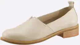 Slipper , Damen, Gr. 42, beige (sand), Leder, Rindsleder, Glattleder, modisch, Schuhe