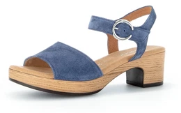Sandalette KRETA Gr. 37, blau (jeansblau) Damen Schuhe Sommerschuh, Sandale, Blockabsatz,in Weite G (=weit)