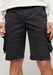 Cargobermudas CORE CARGO SHORT , Herren, Gr. 36, N-Gr, schwarz (schwarzboard), Web, Obermaterial: 100% Baumwolle, unifarben, modisch, straight fit knielang, Hosen