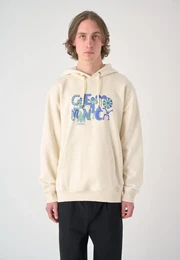 Kapuzensweatshirt Guard the Garden , Herren, Gr. L, blau (raw), 100% Baumwolle, bedruckt, casual, normal, ohne Ausschnitt, Langarm, Sweatshirts, mit groem Frontprint