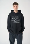 Cleptomanicx Kapuzensweatshirt Quick mit Frontprint schwarz