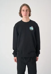Sweatshirt Full Time Service , Herren, Gr. L, schwarz, 100% Baumwolle, bedruckt, casual, normal, Rundhals, Langarm, Sweatshirts, mit coolem Rckenprint