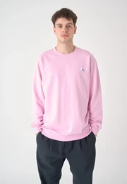 Sweatshirt Embro Gull , Herren, Gr. M, rosa, 100% Baumwolle, bestickt, casual, Rundhals, Langarm, Sweatshirts, mit kleiner Mwen-Stickerei