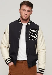 Collegejacke SD-MASCOT VARSITY BOMBER Gr. XXL, schwarz (jet black) Herren Jacken