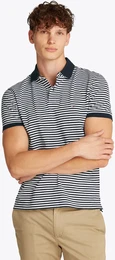 Poloshirt 1985 REGULAR POLO , Herren, Gr. L, blau (desert sky, wei), Piquu00e9, Obermaterial: 96% Baumwolle, 4% Elasthan, unifarben, bestickt, casual, hoch geschlossener Ausschnitt, Kurzarm, Shirts, fein gestreift