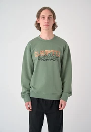 Sweatshirt Tape , Herren, Gr. L, grn, 100% Baumwolle, bedruckt, casual, normal, Rundhals, Langarm, Sweatshirts, mit coolem Frontprint