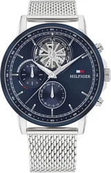 TOMMY HILFIGER Uhr Stewart navy/rot/silber