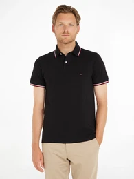 Poloshirt TOMMY TIPPED SLIM POLO Gr. L (52), schwarz (black) Herren Shirts