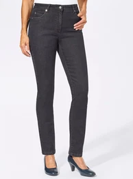 5-Pocket-Jeans AMBRIA Gr. 46, Normalgren, grau Damen Jeans