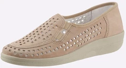 Slipper CLASSIC Gr. 43, beige, Damen, Glattleder, Nubukleder, Nubukleder, Schuhe