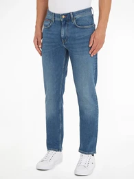 Straight-Jeans Denton , Herren, Gr. 33, Lnge 36, blau (boston indigo), Obermaterial: 99% Baumwolle, 1% Elasthan, casual, normal lang, Jeans, aus Baumwoll-Denim mit Stretch