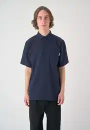 Kurzarmhemd Tourist , Herren, Gr. S, EURO-Gren, blau (dunkelblau), 100% Baumwolle, unifarben, casual, normal, Kurzarm, Hemden, im einfarbigen Design
