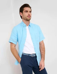 Kurzarmhemd Style DAN Gr. XL, Normalgren, blau (hellblau) Herren Hemden