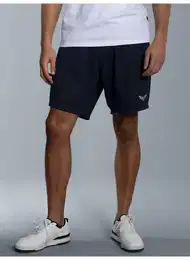 Bermudas Bermuda mit praktischem Kordelzug , Herren, Gr. M, US-Gren, blau (navy), 70% Baumwolle, 30% Polyester, Hosen