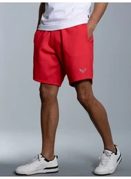Bermudas Bermuda mit praktischem Kordelzug , Herren, Gr. L, US-Gren, rot (vulcano), 70% Baumwolle, 30% Polyester, Hosen