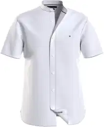Kurzarmhemd FLEX POPLIN MAO RF SHIRT Gr. XXXL, N-Gr, wei (optic white) Herren Hemden Markenstickerei