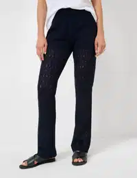5-Pocket-Hose Style Bootcut Gr. 36, Normalgren, blau (navy) Damen Hosen