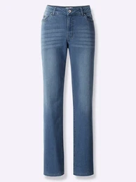 Bequeme Jeans INSPIRATIONEN Gr. 54, Normalgren, blau (blue, bleached) Damen Jeans