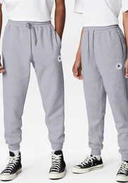 Jogginghose GO-TO STANDARD FIT CHUCK TAYLOR PATCH PANTS , Herren, Gr. XXXL, N-Gr, grau (vintage grau), Jersey, Obermaterial: 80% Baumwolle, 20% Polyester, unifarben, sportlich, Hosen