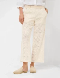 5-Pocket-Hose Style MAINE S Gr. 44, Normalgren, beige Damen Hosen