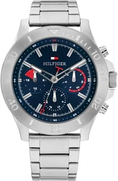 Multifunktionsuhr BRYAN , silber (silberfarben, blau), Armbanduhren, Herren, Quarzuhr, Armbanduhr, Herrenuhr, Datum, Edelstahlarmband