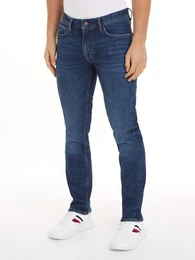 Straight-Jeans STRAIGHT DENTON STR CREST INDIGO , Herren, Gr. 34, Lnge 32, blau (baker indigo), Denim/Jeans, Obermaterial: 99% Baumwolle, 1% Elasthan, casual, Jeans