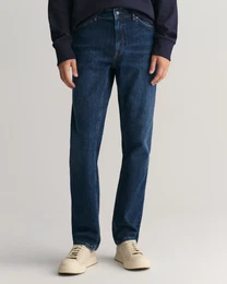 Regular-fit-Jeans REGULAR JEANS , Herren, Gr. 32, Lnge 34, blau (dunkelblau worn in), Denim/Jeans, Obermaterial: 97% Baumwolle, 2% Polyester, 1% Elasthan, casual, regular fit, Jeans