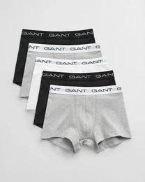 Boxershorts TRUNK 5-PACK , Herren, Gr. S, grau (hellgrau), Jersey, Obermaterial: 95% Baumwolle, 5% Elasthan, krpernah, Unterhosen, mit elastischem -Logobund