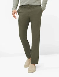 Chinohose Style FABIO IN , Herren, Gr. 34, Lnge 32, grn (olivgrn), 98% Baumwolle, 2% Elasthan, Hosen