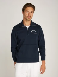 Sweatshirt ROUNDALL STAND COLLAR ZIP , Herren, Gr. S, blau (desert sky), Sweatware, Obermaterial: 63% Baumwolle, 37% Polyester, casual, Langarm Rippbndchen, Sweatshirts, mit Stehkragen und Reiverschluss