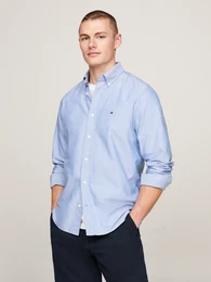 Langarmhemd SOLID HERITAGE OXFORD RF SHIRT , Herren, Gr. XXXL, N-Gr, blau (shirt blau), Web, Obermaterial: 100% Baumwolle, casual, Langarm, Hemden