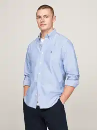 Langarmhemd SOLID HERITAGE OXFORD RF SHIRT Gr. XXL, N-Gr, blau (shirt blue) Herren Hemden