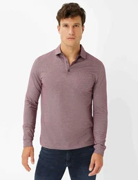 Poloshirt Style PHARELL , Herren, Gr. XXXL (58/60), lila, 60% Baumwolle, 40% Polyester, Langarm, Shirts