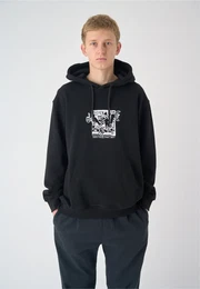 Kapuzensweatshirt Early Birds , Herren, Gr. M, schwarz, 100% Baumwolle, bedruckt, casual, normal, ohne Ausschnitt, Langarm, Sweatshirts, mit tollem Frontprint