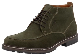 Schnrstiefelette Gr. 43, grn (khaki) Herren Schuhe Schnrboots, knchelhohe Business-Stiefelette mit Profilsohle
