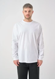 Langarmshirt Spiderweb , Herren, Gr. M, wei, 100% Baumwolle, bedruckt, casual, normal, Rundhals, Langarm, Shirts, im lockeren Schnitt